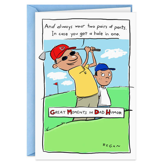 Way Above Par Golf Joke Funny Father's Day Card for Dad