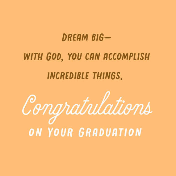 Dream Big Religious Money Holder Graduation Card, , large image number 2
