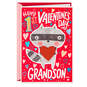 Raccoon First Valentine's Day Card for Grandson, , large image number 1