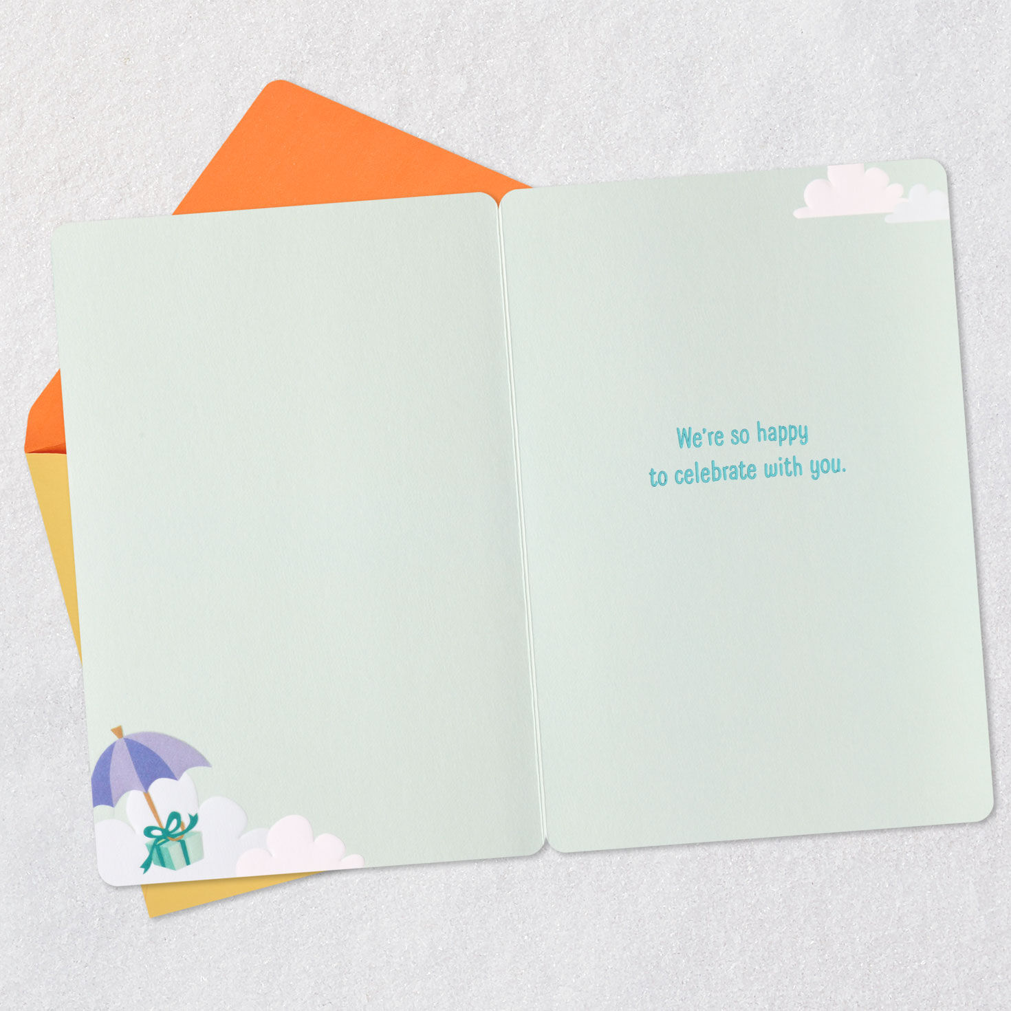 Umbrellas With Wrapped Gifts Baby Shower Card  image number 3