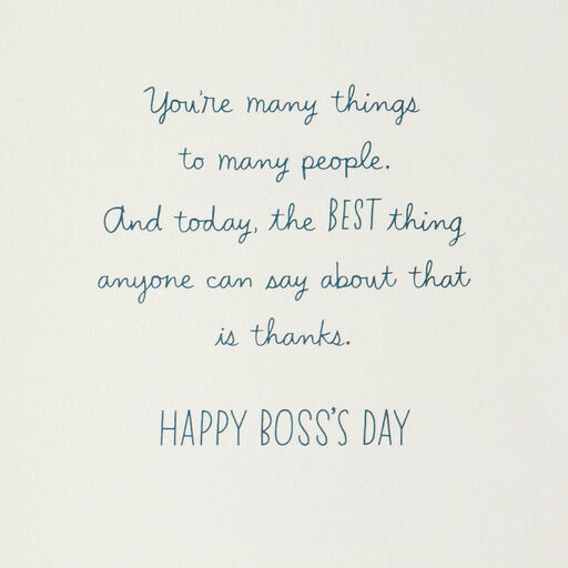 Many Things to Many People Boss's Day Card, 