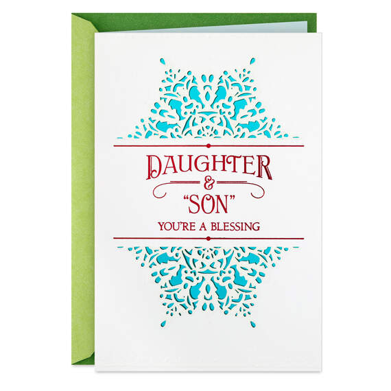 You're a Blessing Christmas Card for Daughter and Son-in-Law