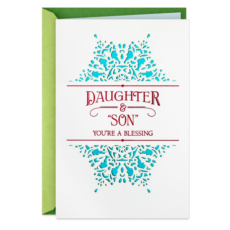 You're a Blessing Christmas Card for Daughter and Son-in-Law