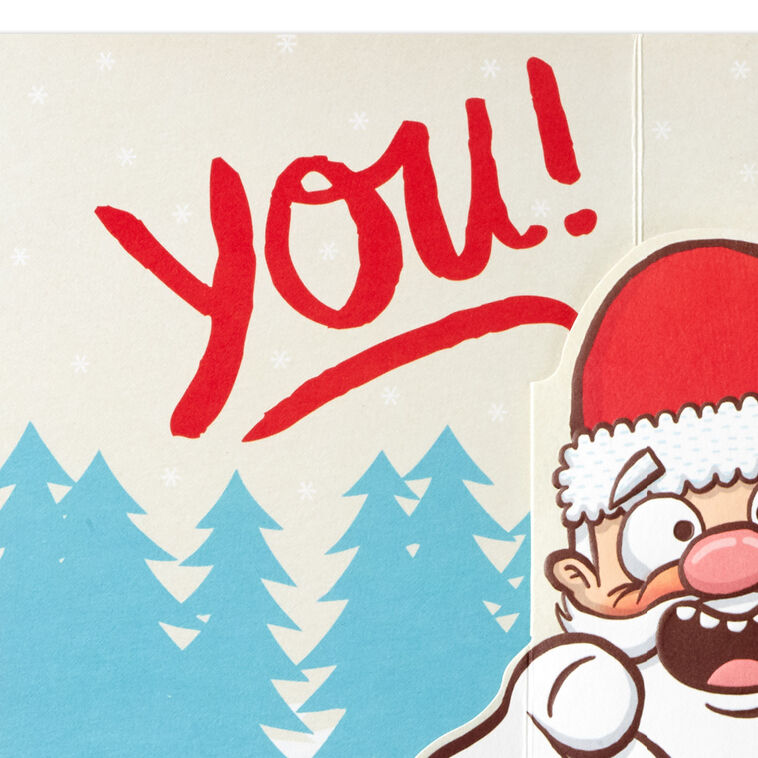 Santa Funny Pop-Up Money Holder Christmas Card Sentiment image number 3