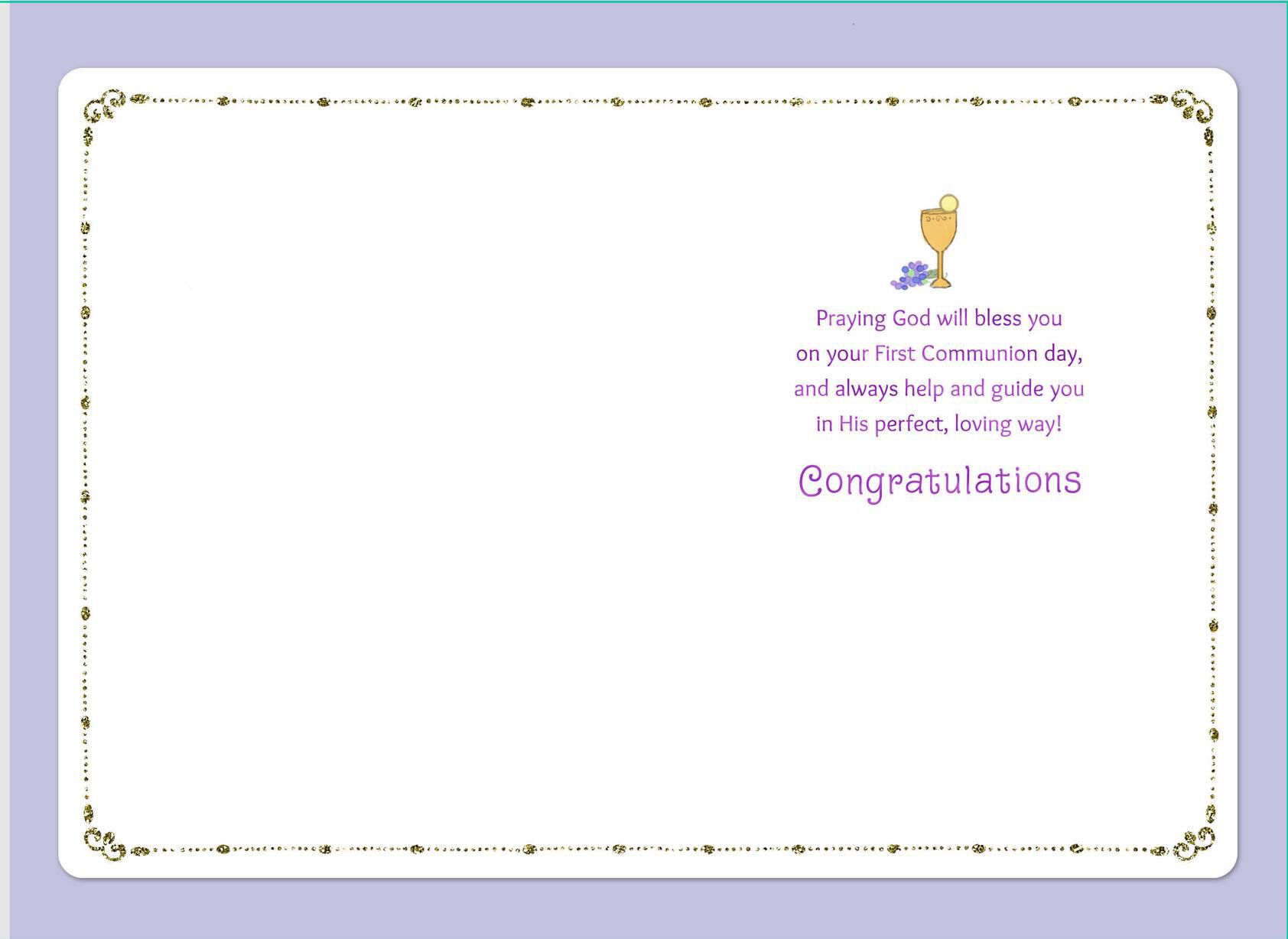 Your Special Day First Communion Card