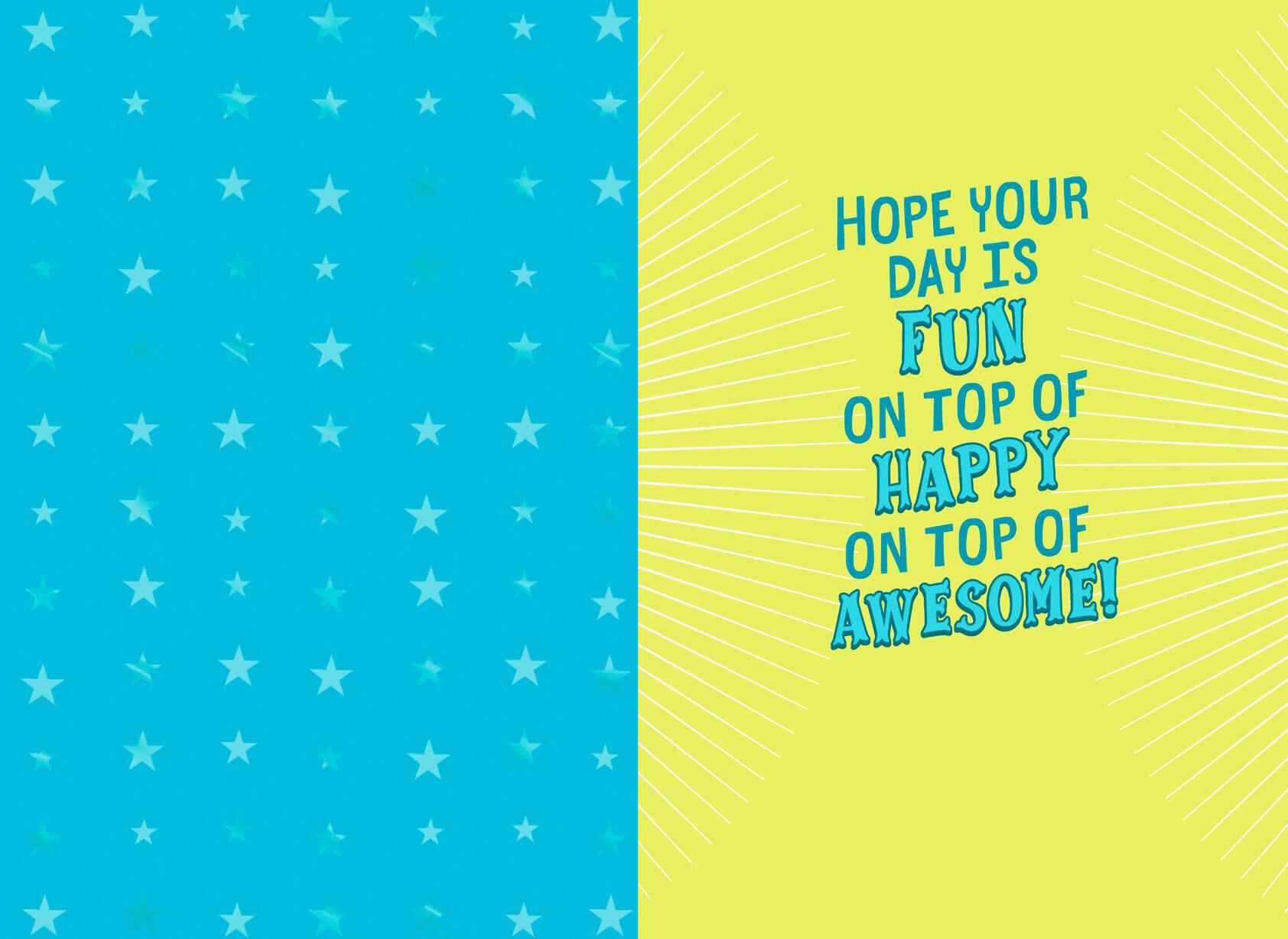 Happy on Top Birthday Card