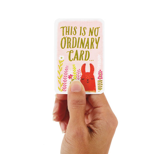 3.25" Mini Llama Hug Thinking of You Card, 