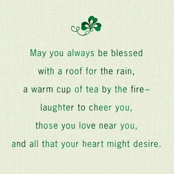 Thomas Kinkade Irish Blessing St. Patrick's Day Card, , large image number 2
