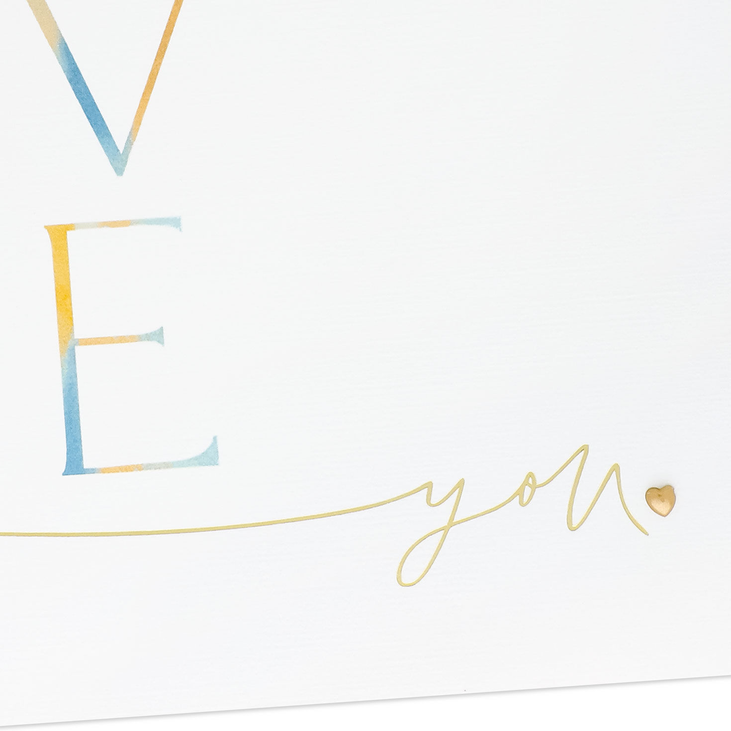 Modern Blue and Yellow Watercolor Love Card Card Front Detail image number 4