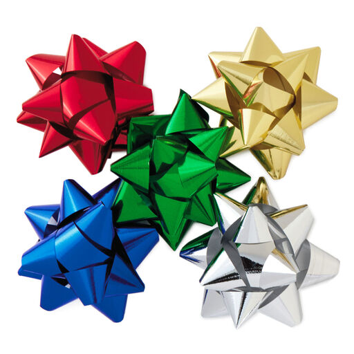 Assorted Metallic Gift Bows, 75-Pack, 
