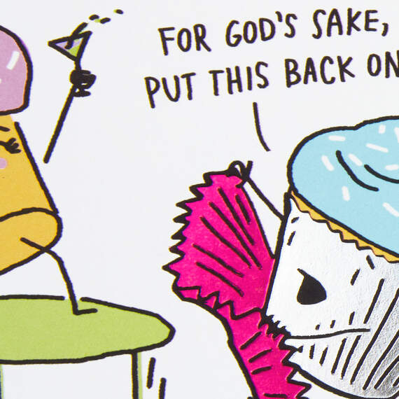 Dancing Cupcake Funny Birthday Card, , large image number 4