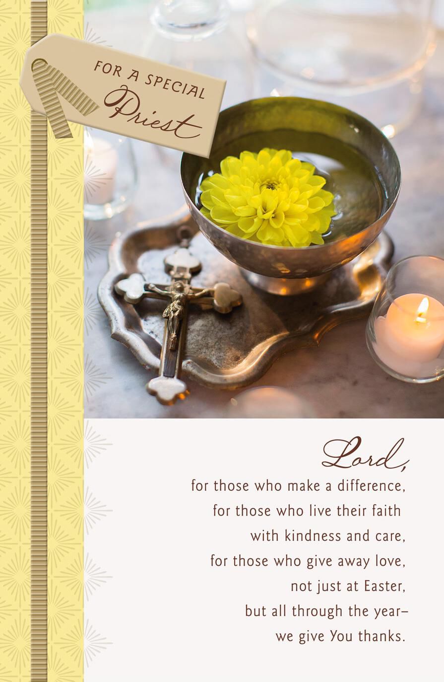 You Are Appreciated Religious Easter Card for Priest