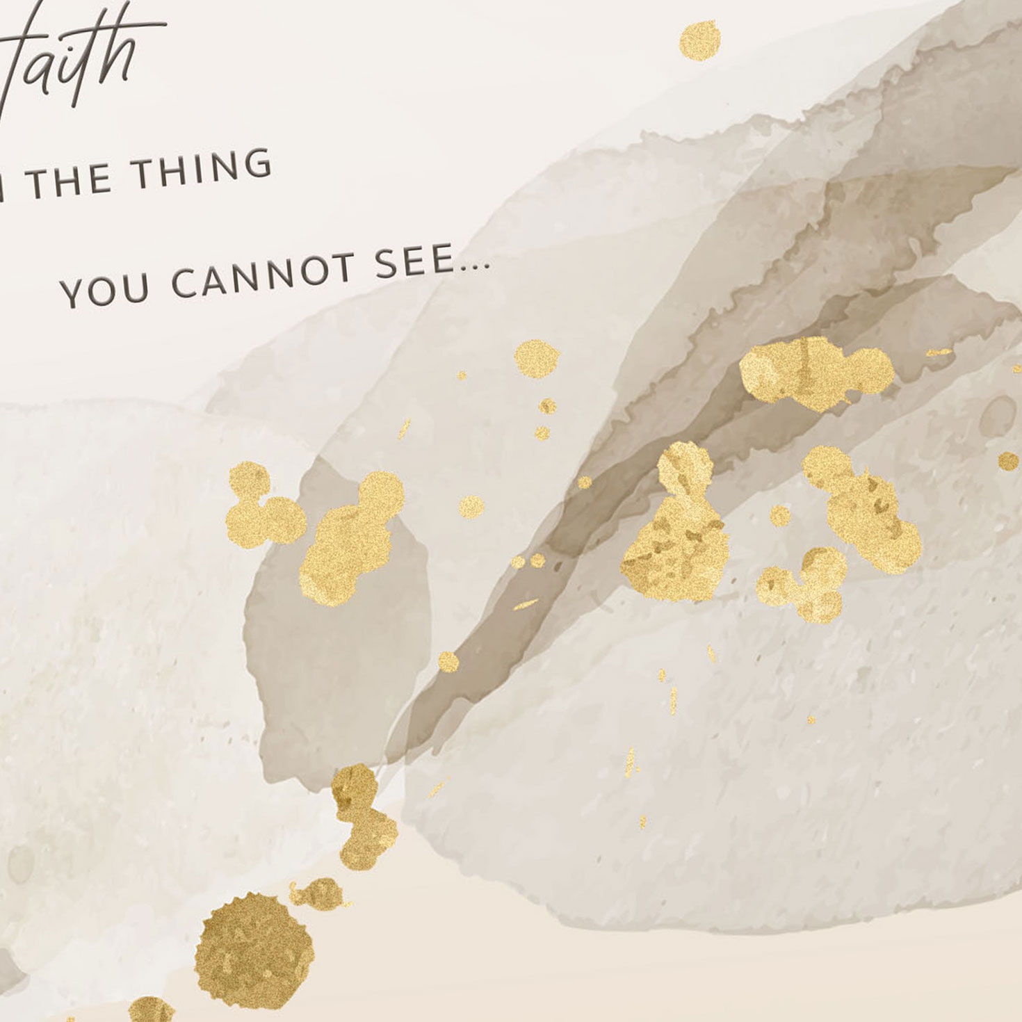Abstract Splatters in Gold Support Card Card Front Detail image number 4