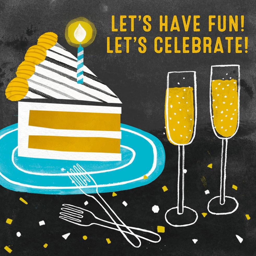 Fun, Celebrate, Get It On Musical Birthday Card