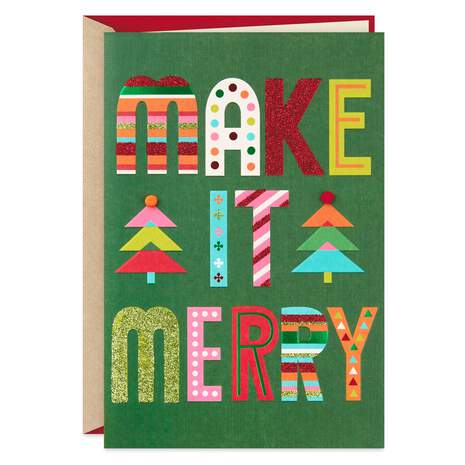 Make It Merry Christmas Card, , large