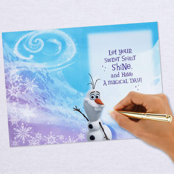 Disney Frozen Elsa Snowflake Musical Birthday Card With Light, , large image number 8