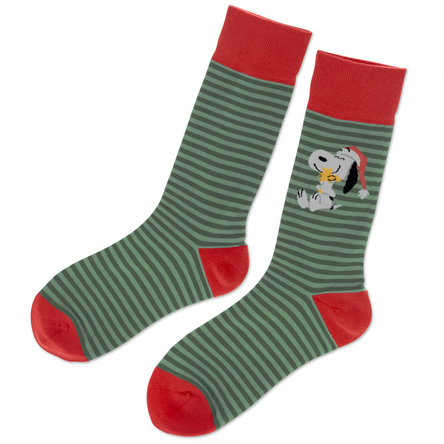 Peanuts® Santa Snoopy and Woodstock Crew Socks for only USD 16.99 | Hallmark