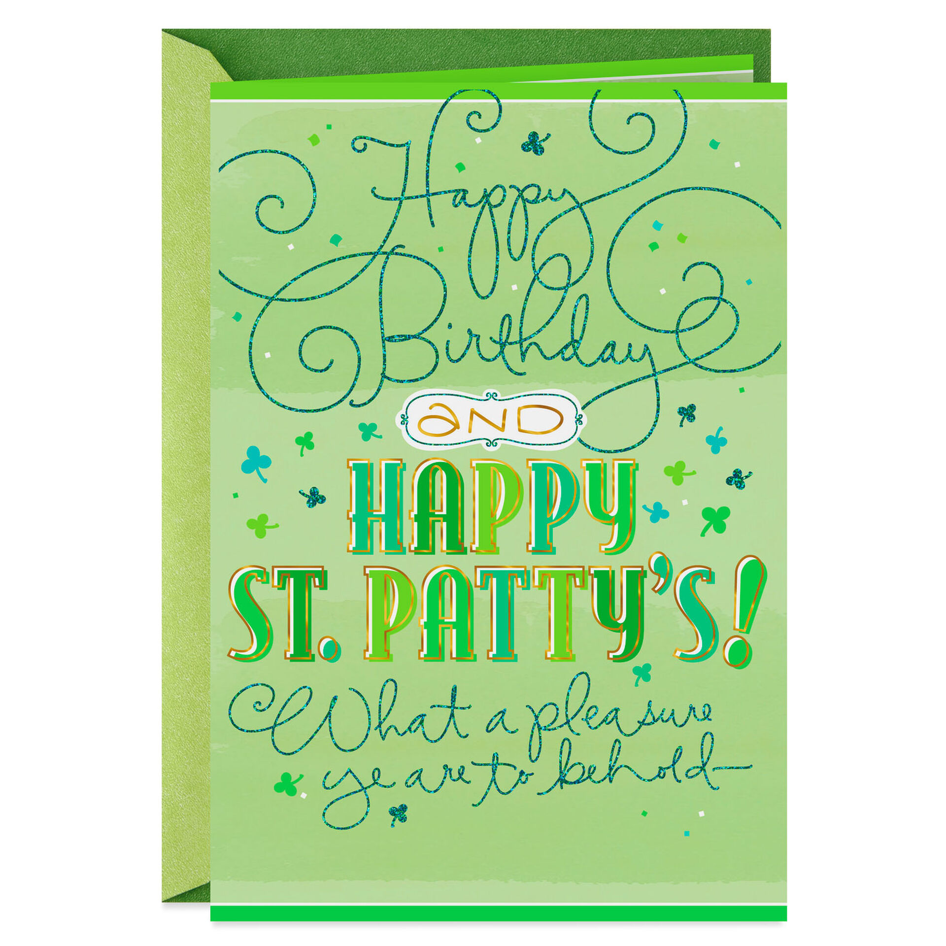 Sign of the Shamrock St. Patrick’s Day Birthday Card - Greeting Cards