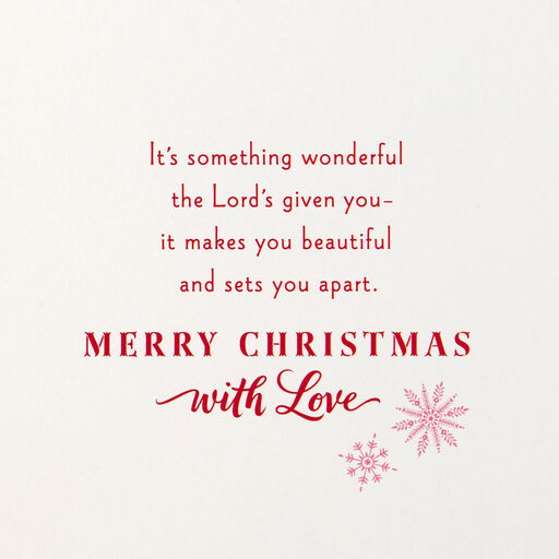 For a Much-Loved Granddaughter Religious Christmas Card, 