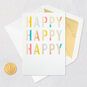 Happy Happy Happy Embossed Birthday Card, , large image number 5