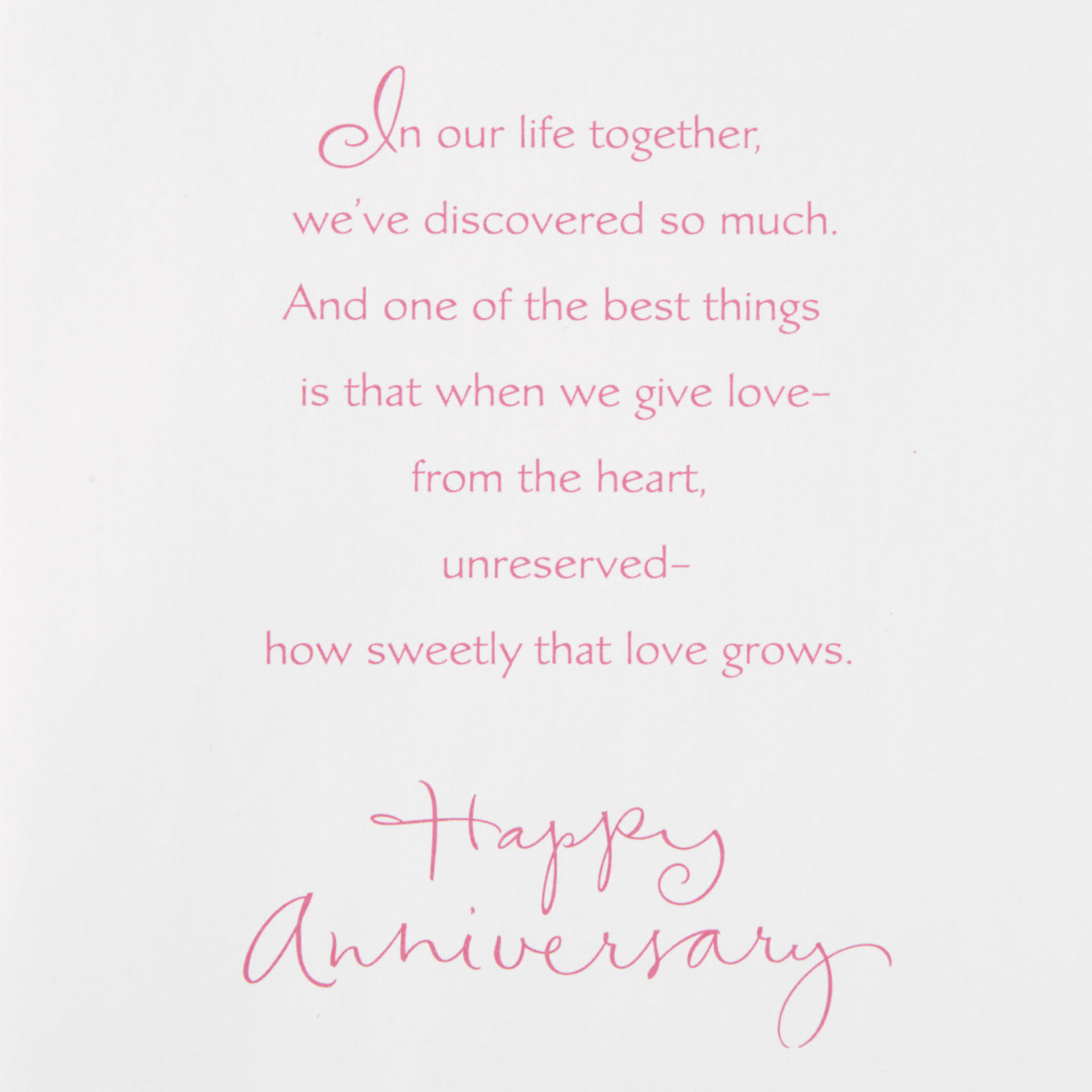 How Sweetly Love Grows Anniversary Card for Wife - Greeting Cards ...