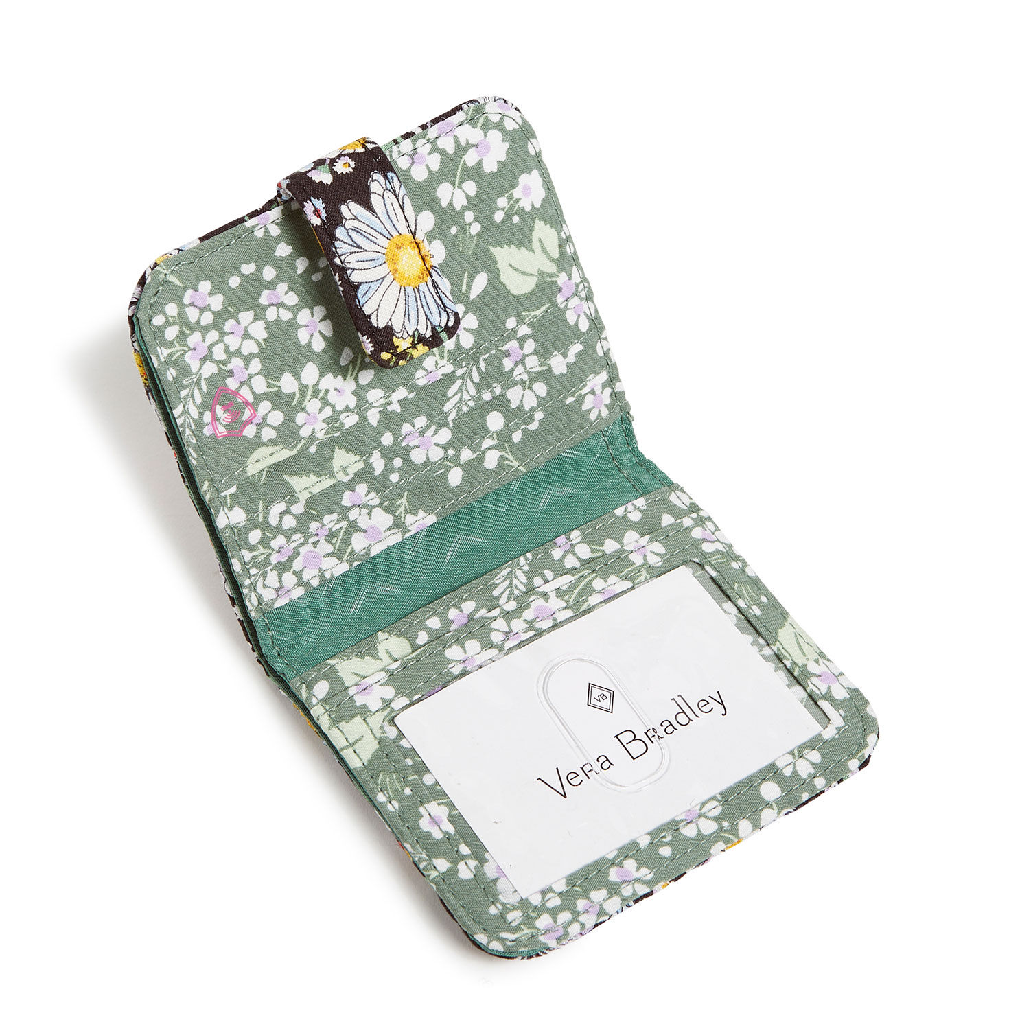 Vera Bradley RFID Small Finley Wallet in White Daisies Handbags Purses Hallmark