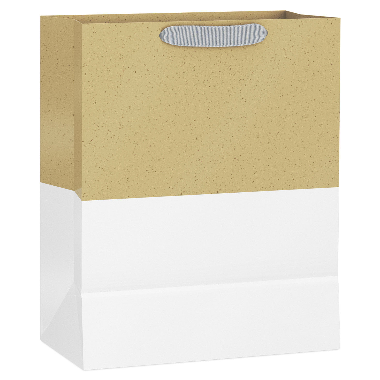 Brown and White Kraft Paper Large Gift Bag back image number 6