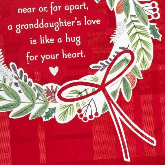 Your Love's Like a Hug Religious Christmas Card for Granddaughter, , large image number 5