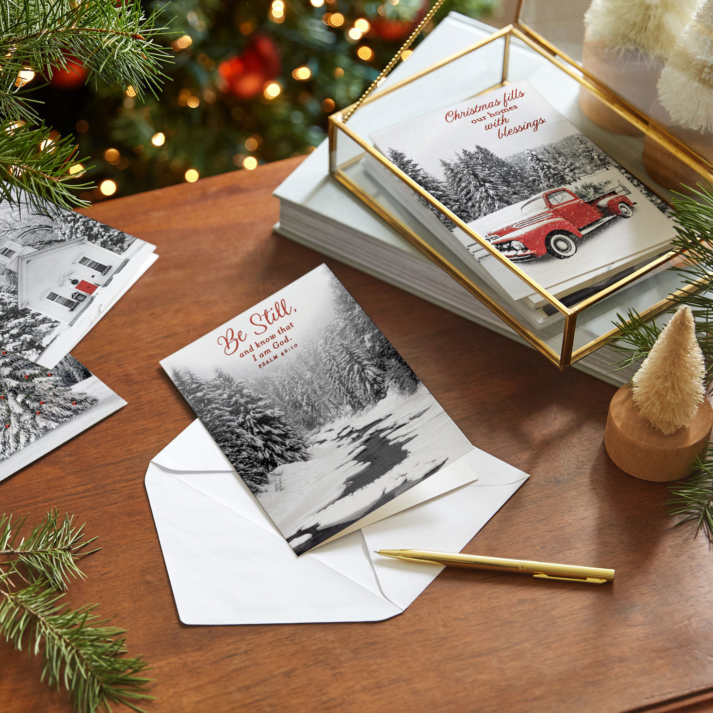 Snowy Photos Christian Christmas Cards Assortment  image number 7