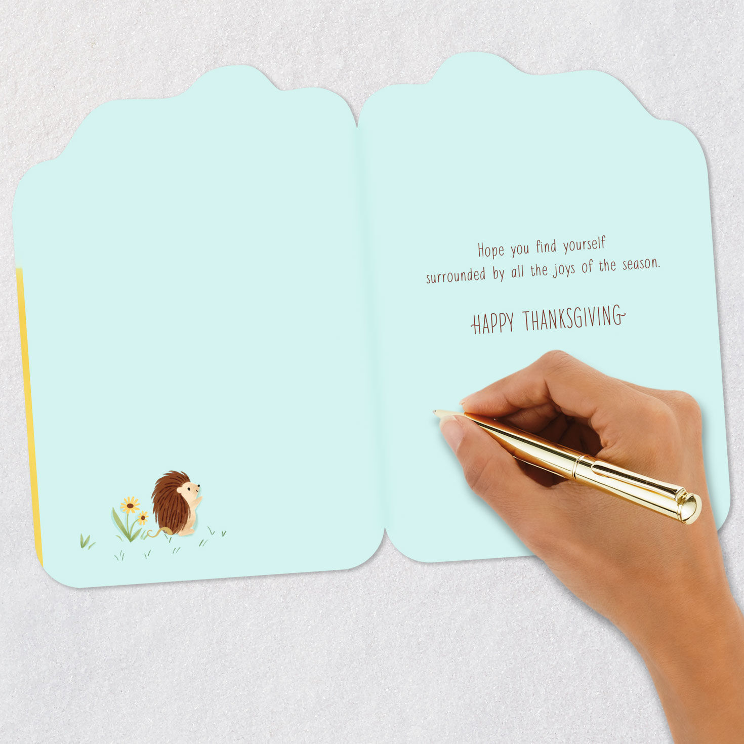Woodland Critters Feast Thanksgiving Card Signing card image number 6