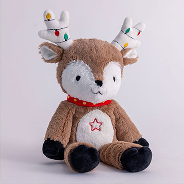 Festive Reindeer Plush With Light, 8"