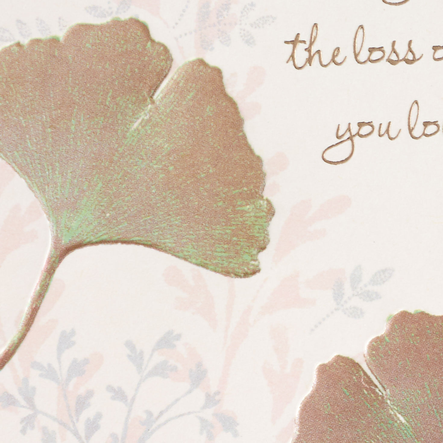 Ginkgo Leaves Sympathy Card  image number 4