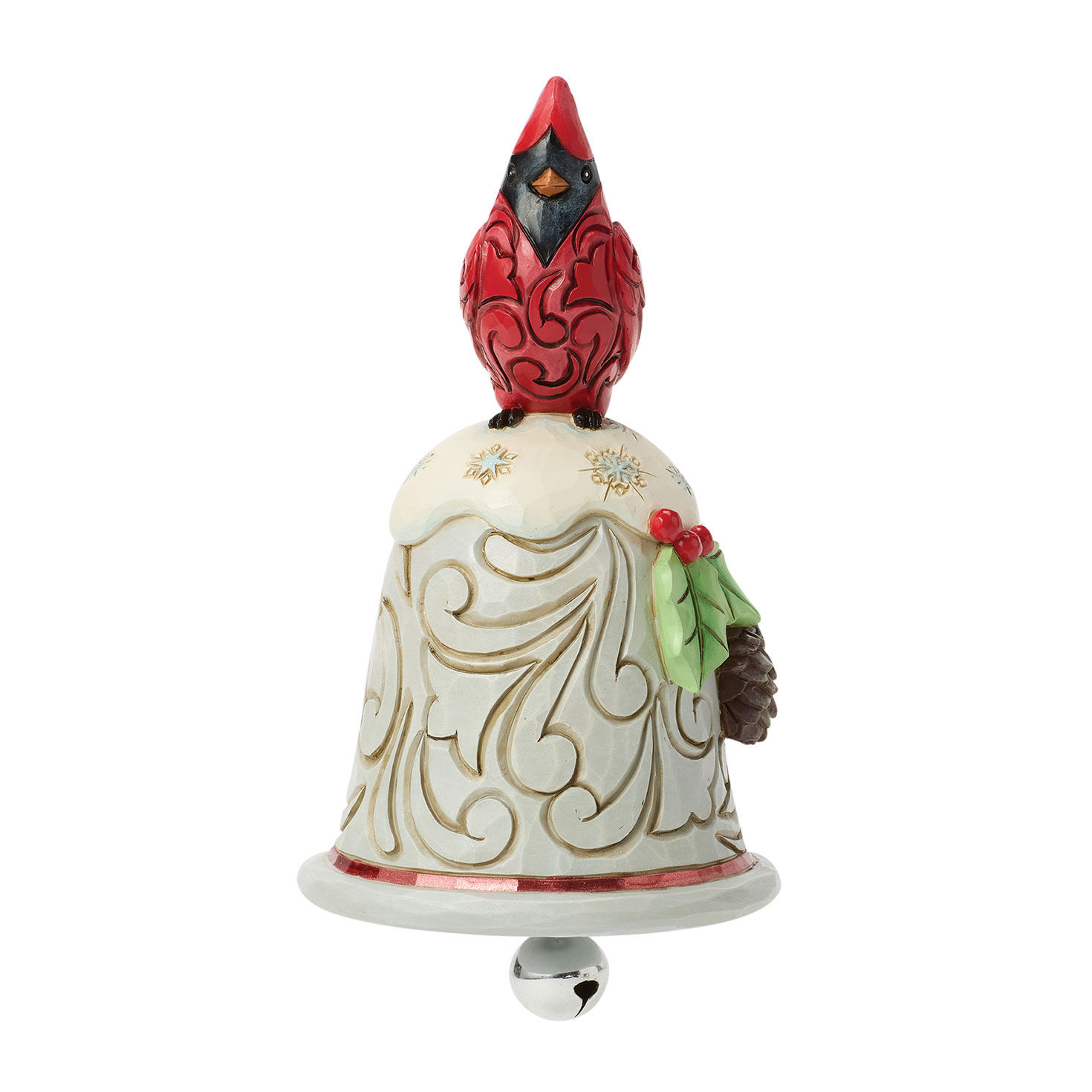 Cardinal on Bell Jim Shore Statue side image number 4