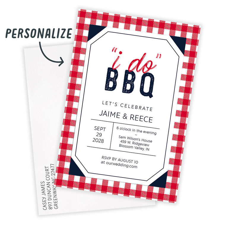 I Do BBQ Wedding Event Invitation, , large image number 2