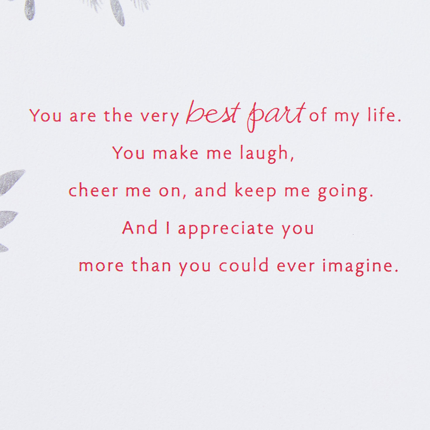 Couple Holding Hands in Snow Wife Christmas Card Sentiment image number 2