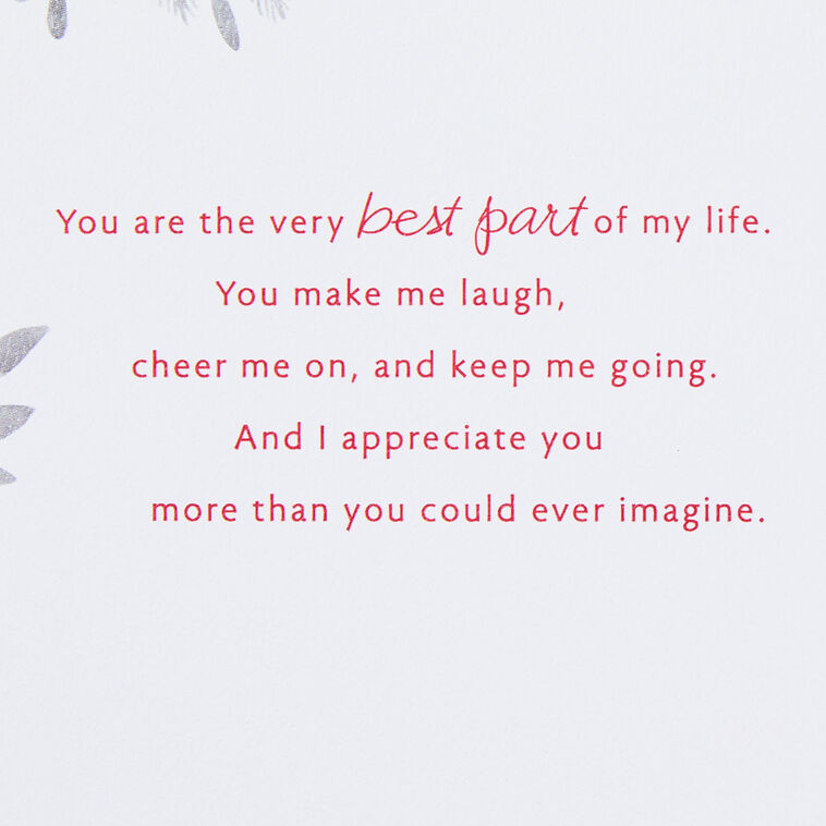 Couple Holding Hands in Snow Wife Christmas Card Sentiment image number 2