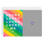 Personalized Lucky Me Rainbow Stripes Photo Card, , large image number 6