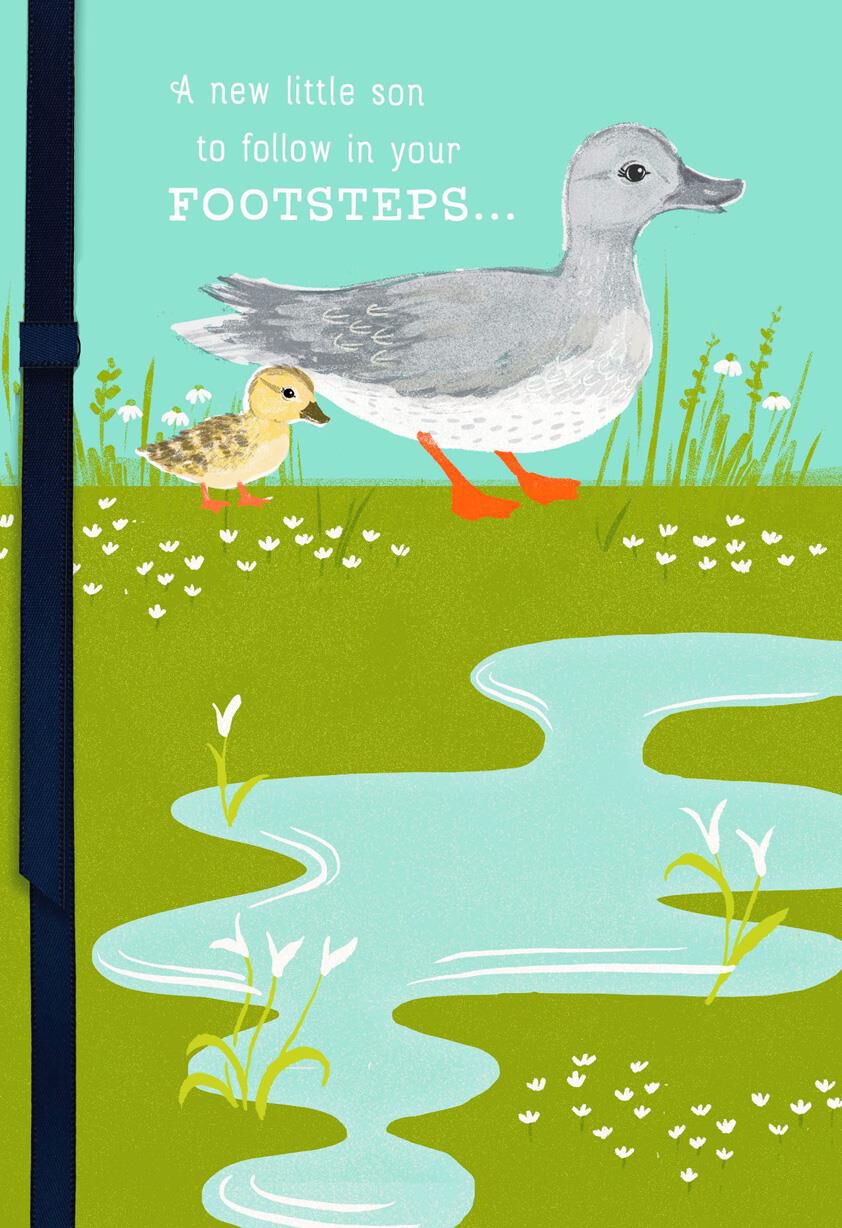 Ducks New Baby Boy Card
