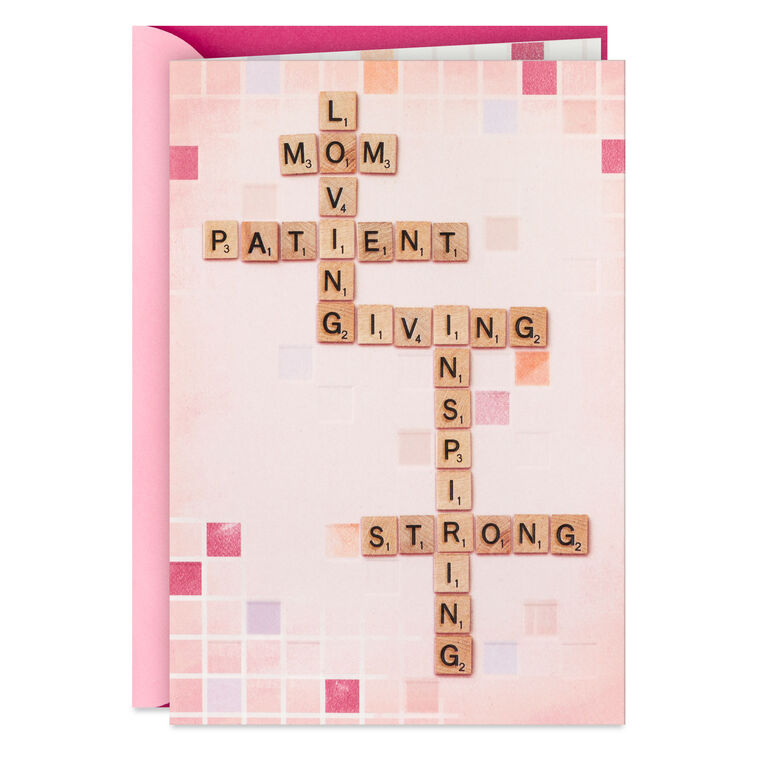 Hasbro® Scrabble® Little Word, Big Love Birthday Card for Mom