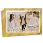 Frosted Gold Frame Flat Holiday Photo Card, , large image number 1