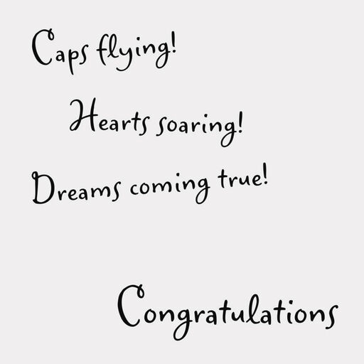 UNICEF Colorful Flying Caps Graduation Card, 
