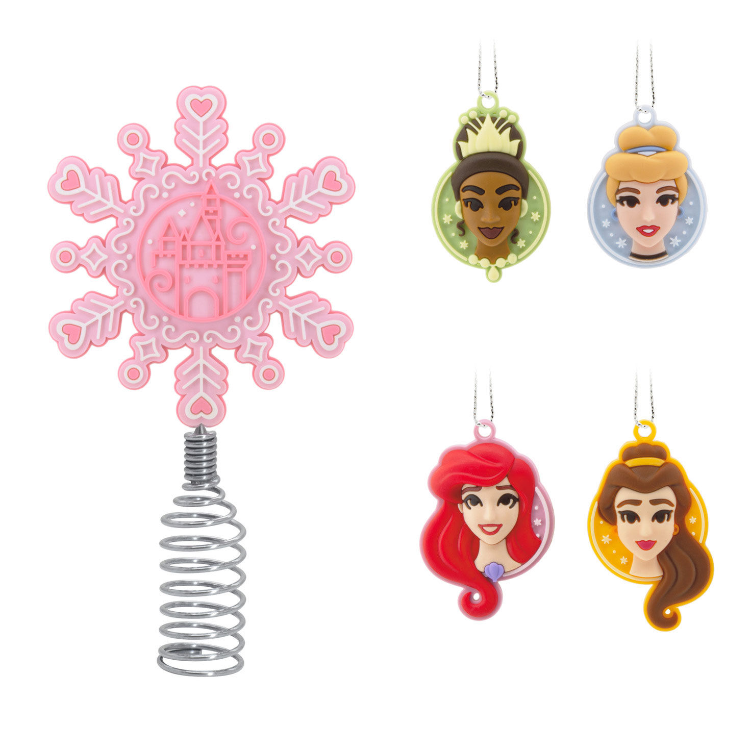 Mini Disney Princess Hallmark Tree Topper and Ornaments, Set of 5 for only USD 16.49 | Hallmark