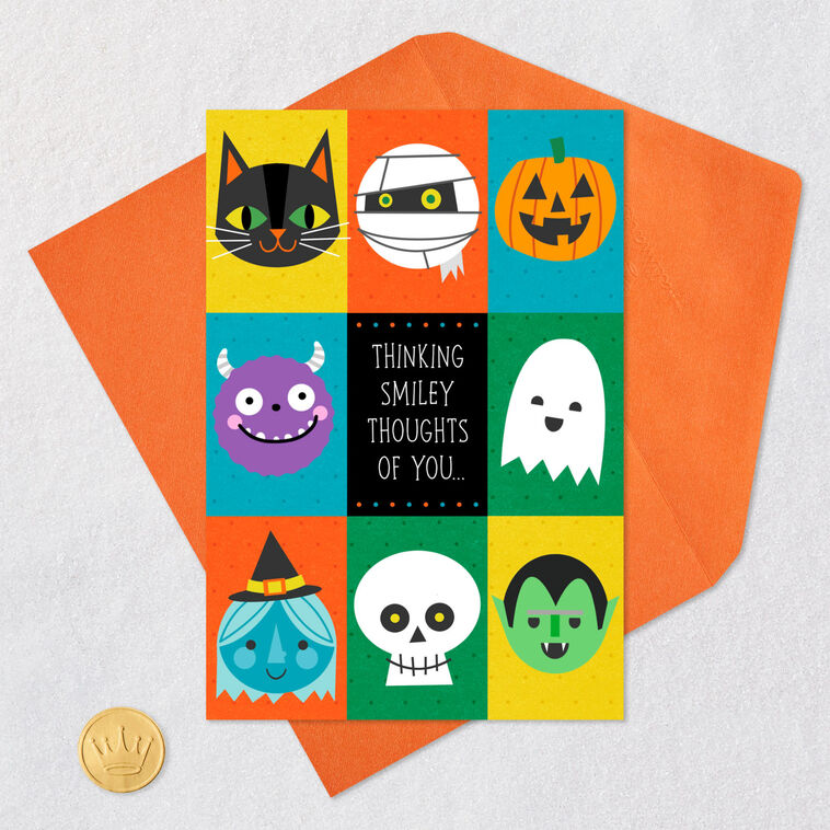Thinking Smiley Thoughts of You Halloween Card, , large image number 5