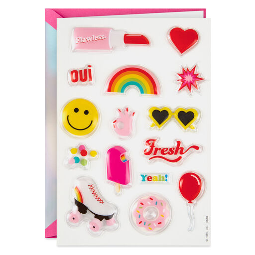 Hope It's Awesome Birthday Card With Stickers, 