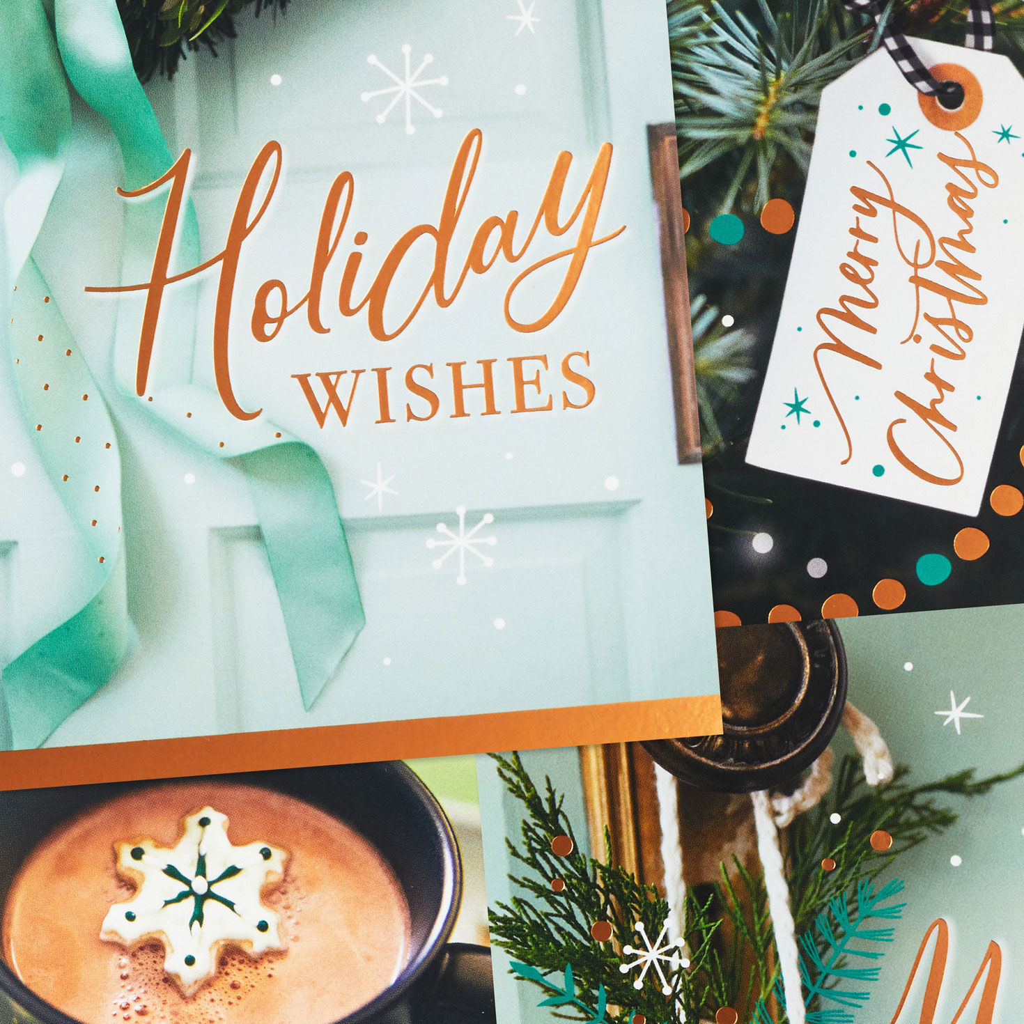 Rustic Boxed Christmas Cards Bulk Assortment card fronts detail image number 6