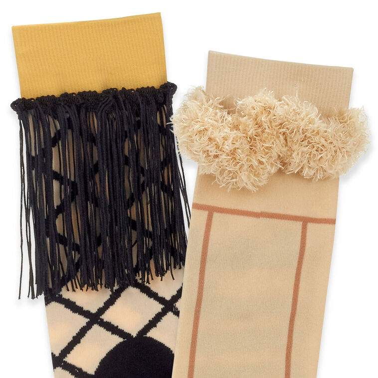 Leg Lamp and Crate Mismatched Novelty Socks upclose view image number 4