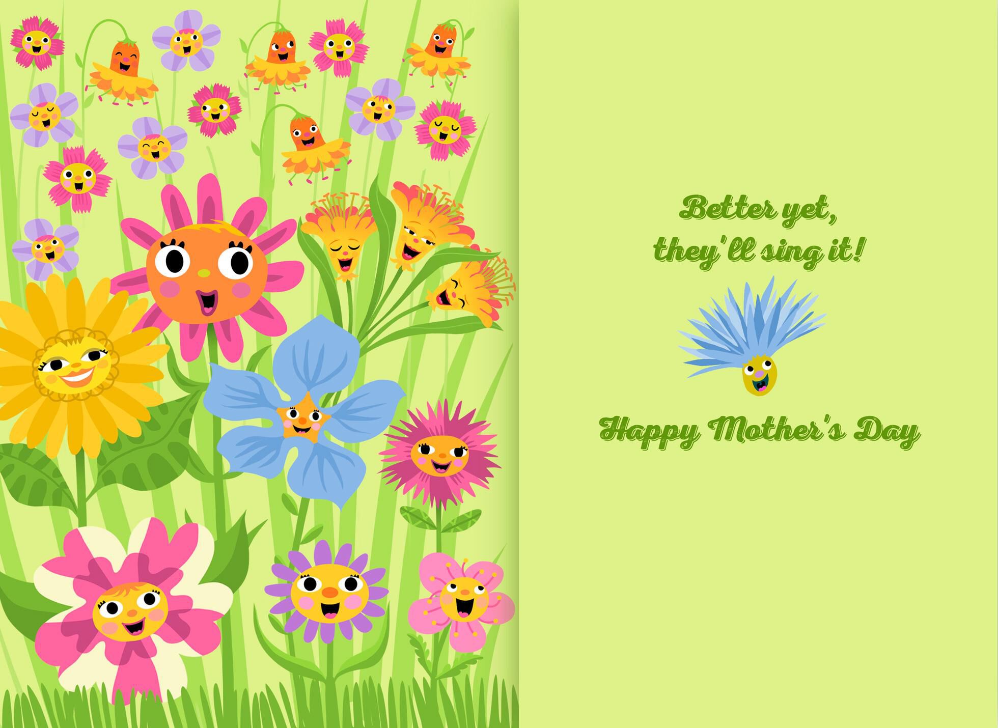 Singing Flowers Musical Mother's Day Card