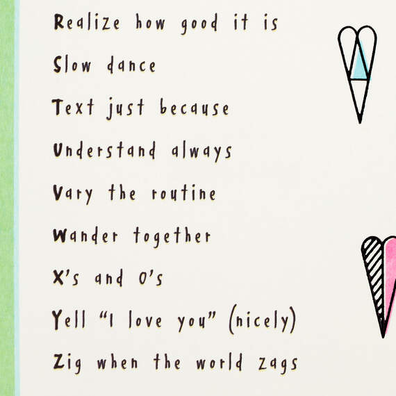The ABCs of a Happy Marriage Wedding Card, , large image number 3