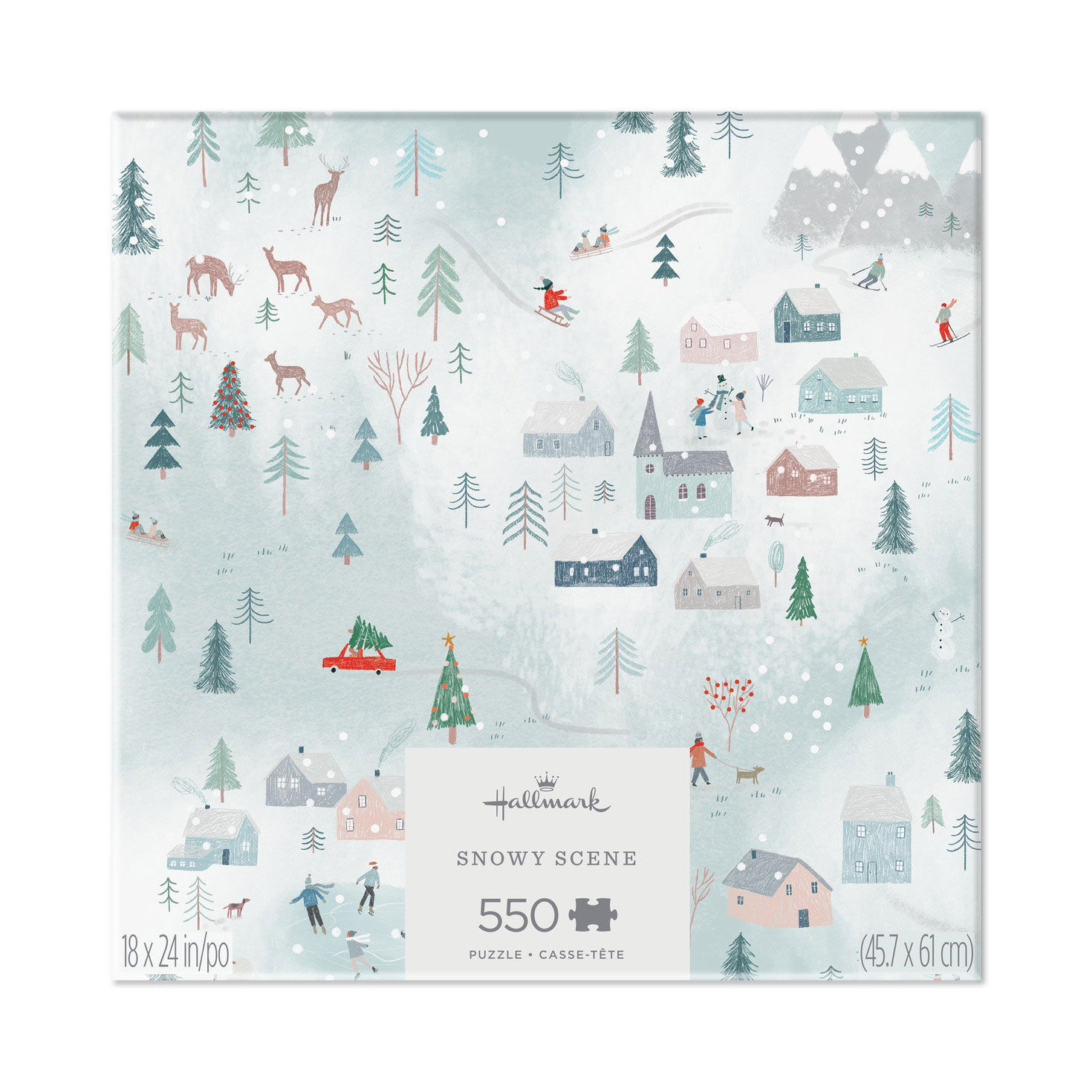 Snowy Scene 550-Piece Jigsaw Puzzle