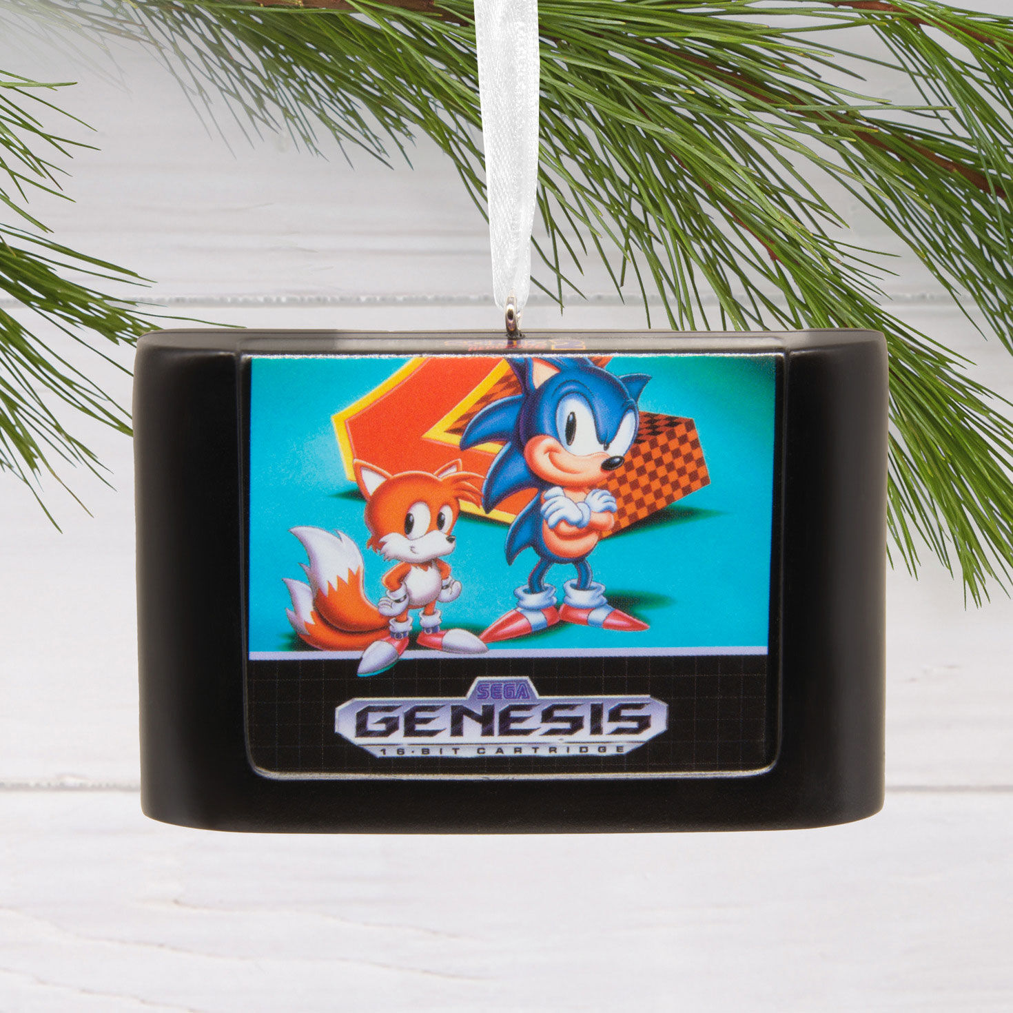 Sonic the Hedgehog 2 Video Game Christmas Ornament hanging on tree image number 2